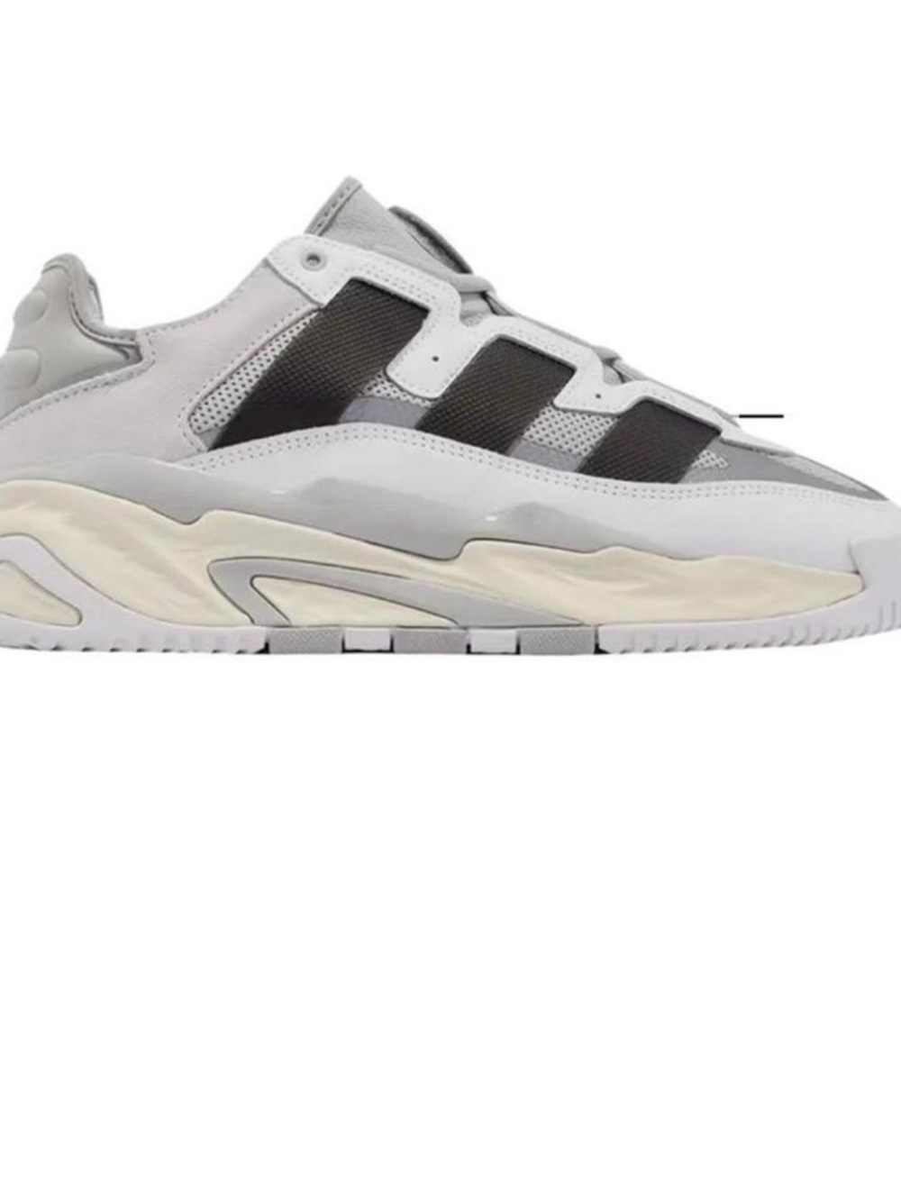 adidas Men’s Low-Top Sneakers in Light Gray, White and Black